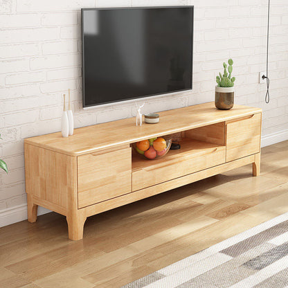 Scandinavian TV Console Solid Wood TV Media Console for Living Room Natural Clearhalo 'furn' 'furn_tv_stands_entertainment_centers' 'Furniture' 'Living Room Furniture' 'TV Stands & Entertainment Centers' 'TV Stands & Media Storage Furniture' 'tv_stands_entertainment_centers' 6895977