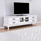 Traditional TV Console Wooden TV Media Console with 4 Drawers White Clearhalo 'furn' 'furn_tv_stands_entertainment_centers' 'Furniture' 'Living Room Furniture' 'TV Stands & Entertainment Centers' 'TV Stands & Media Storage Furniture' 'tv_stands_entertainment_centers' 6895991
