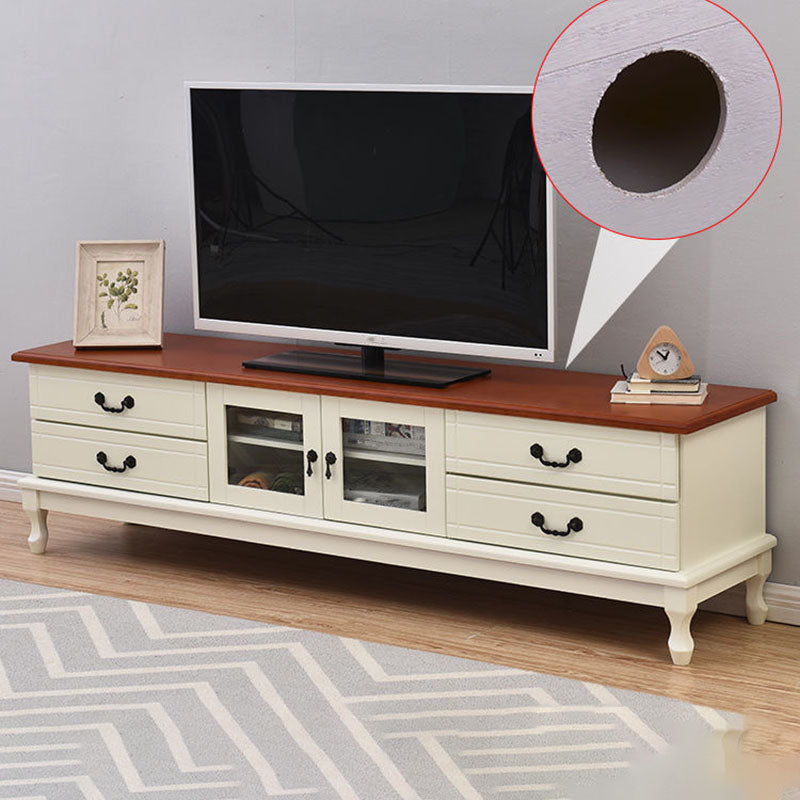 Traditional TV Console Wooden TV Media Console with 4 Drawers Clearhalo 'furn' 'furn_tv_stands_entertainment_centers' 'Furniture' 'Living Room Furniture' 'TV Stands & Entertainment Centers' 'TV Stands & Media Storage Furniture' 'tv_stands_entertainment_centers' 6895994