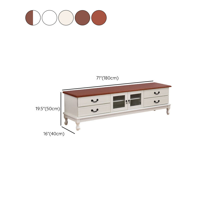 Traditional TV Console Wooden TV Media Console with 4 Drawers Clearhalo 'furn' 'furn_tv_stands_entertainment_centers' 'Furniture' 'Living Room Furniture' 'TV Stands & Entertainment Centers' 'TV Stands & Media Storage Furniture' 'tv_stands_entertainment_centers' 6896009