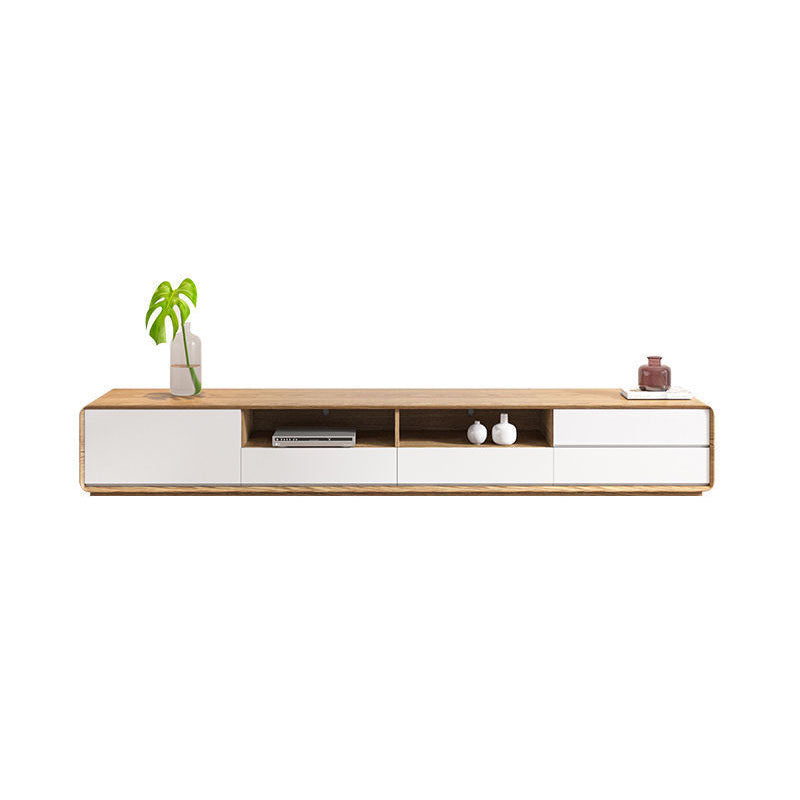 Console TV scandinava Console multimediale TV in legno con cassetti