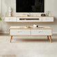 Console TV contemporanea Console multimediale TV in legno massello con cassetti