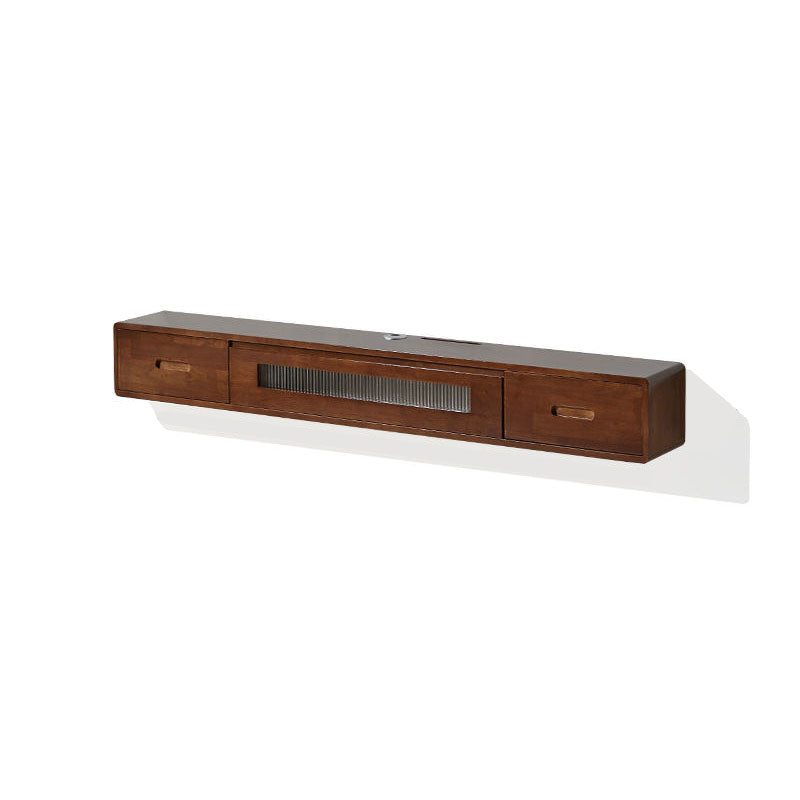 Console TV contemporanea Console multimediale TV in legno massello con cassetti