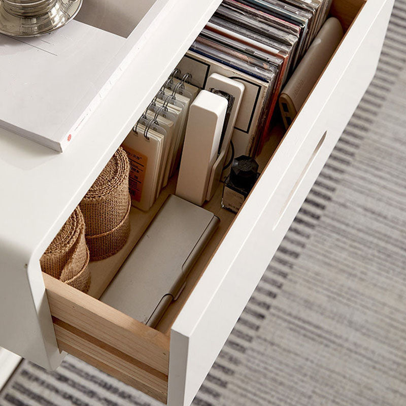 Console TV contemporanea Console multimediale TV in legno massello con cassetti