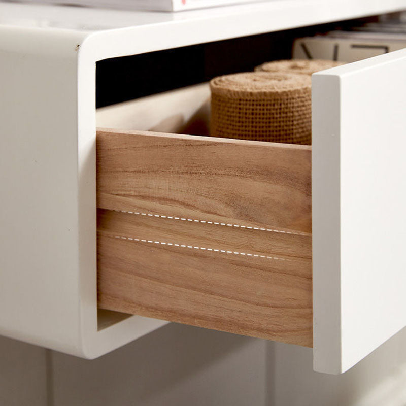 Console TV contemporanea Console multimediale TV in legno massello con cassetti