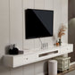 Console TV contemporanea Console multimediale TV in legno massello con cassetti