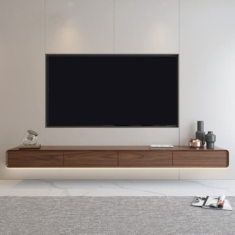 Zeitgenössische TV-Konsole aus massivem Holz, TV-Medienkonsole für das Wohnzimmer