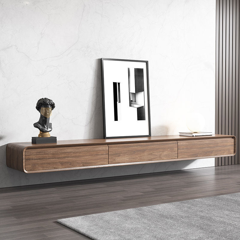 Zeitgenössische TV-Konsole aus massivem Holz, TV-Medienkonsole für das Wohnzimmer