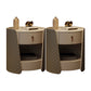 1 Drawer Glam Accent Table Nightstand Antique Finish Nightstand 2 Piece Set White Clearhalo 'Bedroom Furniture' 'furn' 'furn_night_stand' 'Furniture' 'night_stand' 'Nightstands' 6896179