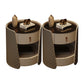 1 Drawer Glam Accent Table Nightstand Antique Finish Nightstand 2 Piece Set Clear Clearhalo 'Bedroom Furniture' 'furn' 'furn_night_stand' 'Furniture' 'night_stand' 'Nightstands' 6896183