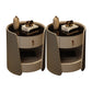 1 Drawer Glam Accent Table Nightstand Antique Finish Nightstand 2 Piece Set Black Clearhalo 'Bedroom Furniture' 'furn' 'furn_night_stand' 'Furniture' 'night_stand' 'Nightstands' 6896185