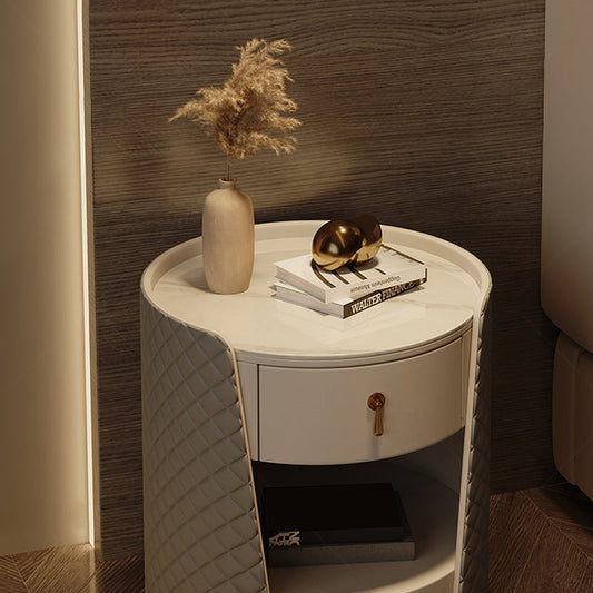 1 Drawer Glam Accent Table Nightstand Antique Finish Nightstand Clearhalo 'Bedroom Furniture' 'furn' 'furn_night_stand' 'Furniture' 'night_stand' 'Nightstands' 6896186