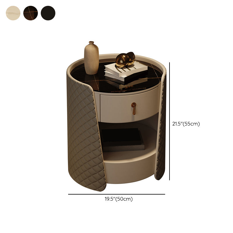 1 Drawer Glam Accent Table Nightstand Antique Finish Nightstand Clearhalo 'Bedroom Furniture' 'furn' 'furn_night_stand' 'Furniture' 'night_stand' 'Nightstands' 6896193