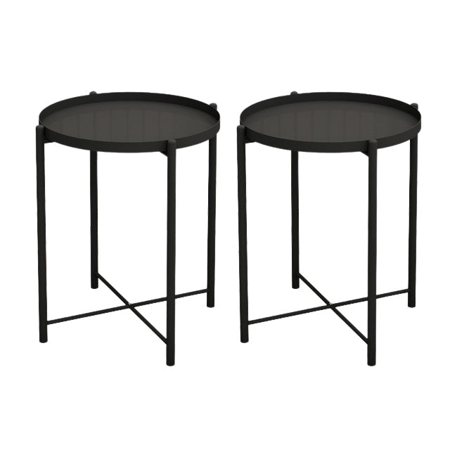 Eigentijdse accenttafel nachtkastje antieke afwerking metalen nachtkastje