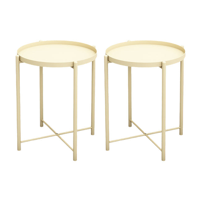 Eigentijdse accenttafel nachtkastje antieke afwerking metalen nachtkastje