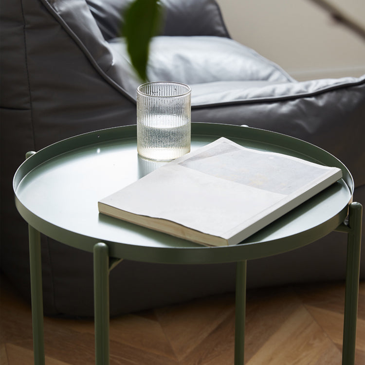 Eigentijdse accenttafel nachtkastje antieke afwerking metalen nachtkastje