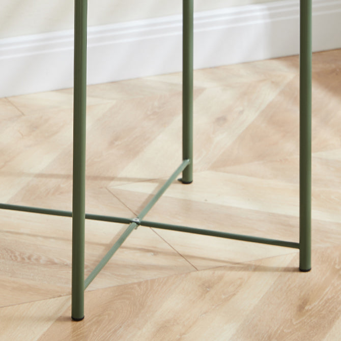 Eigentijdse accenttafel nachtkastje antieke afwerking metalen nachtkastje