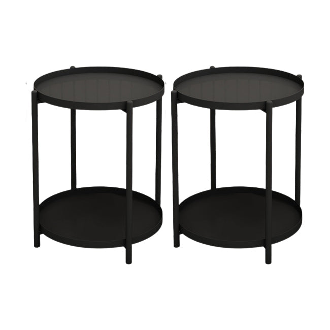 Eigentijdse accenttafel nachtkastje antieke afwerking metalen nachtkastje