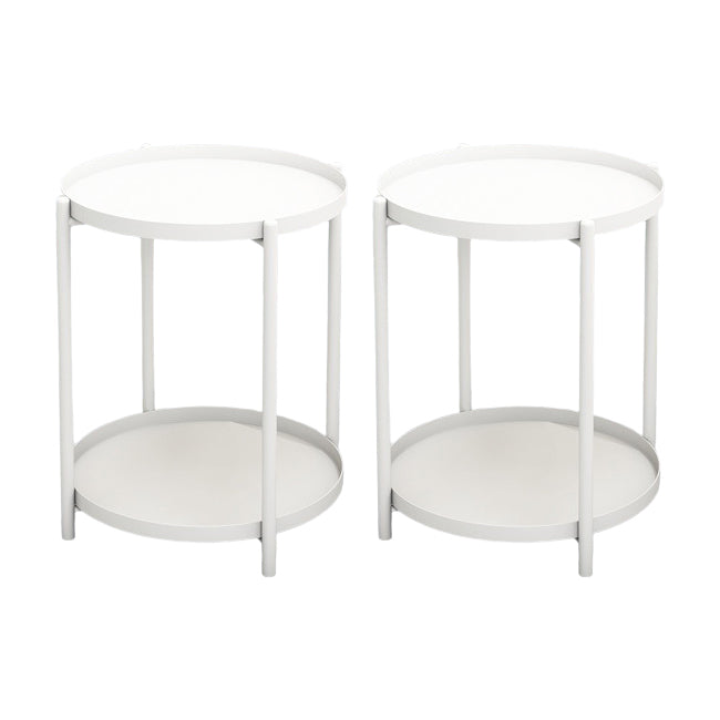 Eigentijdse accenttafel nachtkastje antieke afwerking metalen nachtkastje