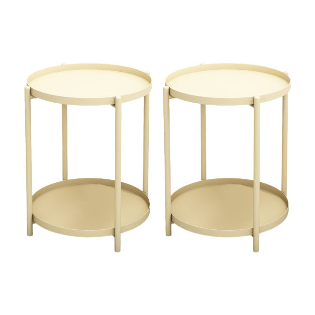 Eigentijdse accenttafel nachtkastje antieke afwerking metalen nachtkastje