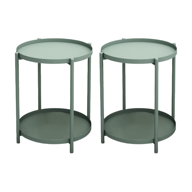 Eigentijdse accenttafel nachtkastje antieke afwerking metalen nachtkastje