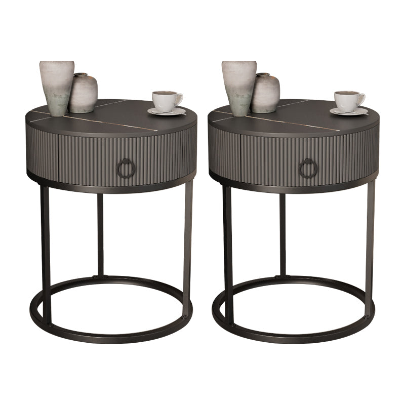 Armoire de chevet de lit de lit de lit glam classique avec tiroir