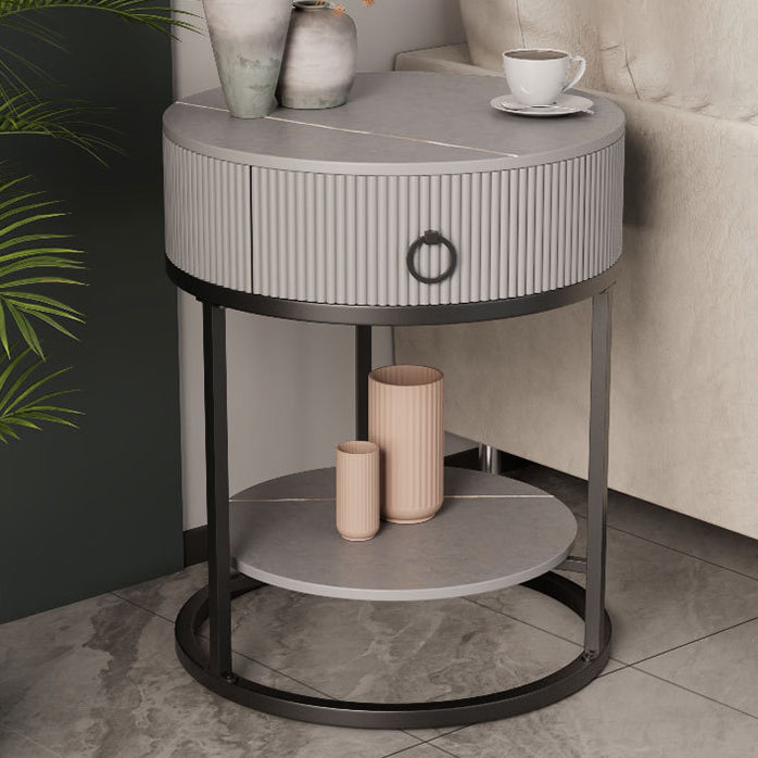 Armoire de chevet de lit de lit de lit glam classique avec tiroir