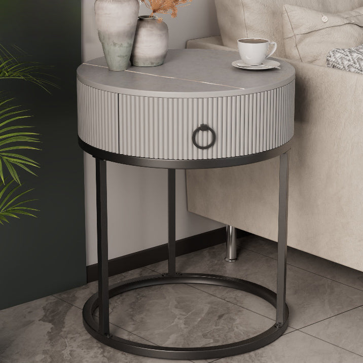 Armoire de chevet de lit de lit de lit glam classique avec tiroir