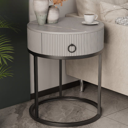 Armoire de chevet de lit de lit de lit glam classique avec tiroir