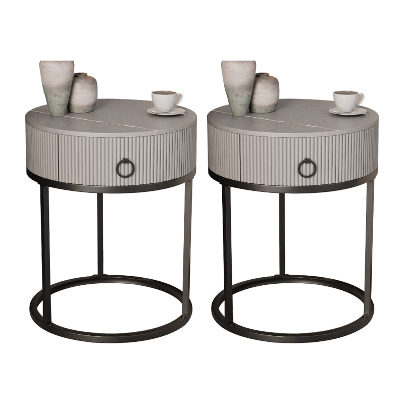 Armoire de chevet de lit de lit de lit glam classique avec tiroir