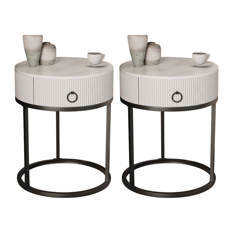 Armoire de chevet de lit de lit de lit glam classique avec tiroir