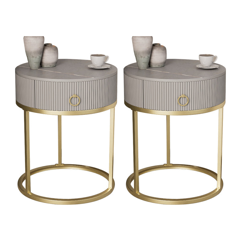 Armoire de chevet de lit de lit de lit glam classique avec tiroir