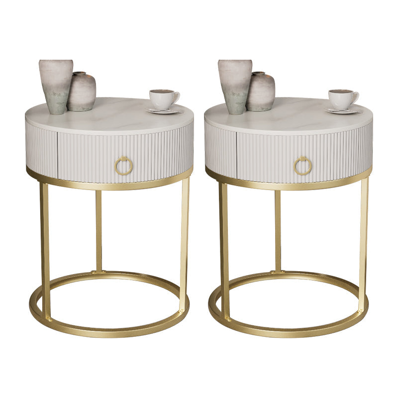 Armoire de chevet de lit de lit de lit glam classique avec tiroir