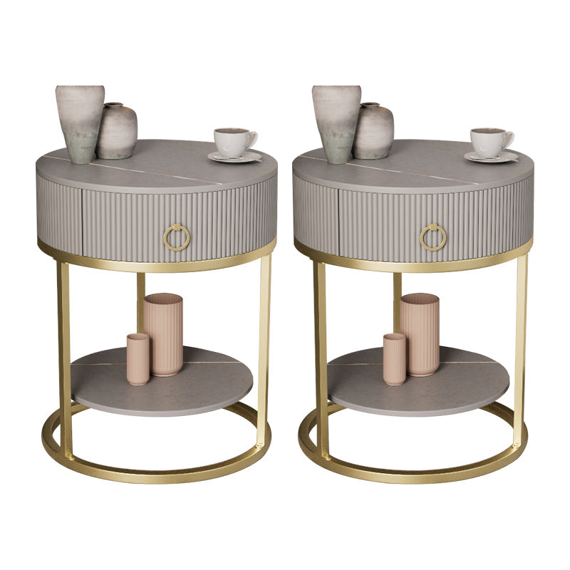 Armoire de chevet de lit de lit de lit glam classique avec tiroir