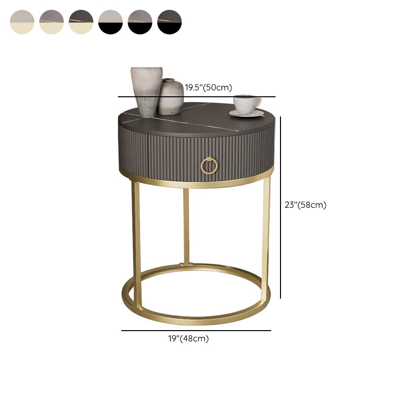 Armoire de chevet de lit de lit de lit glam classique avec tiroir