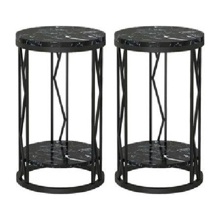 Klassischer Glamakzent Tisch Nachttisch Stein Nachttschrank für Schlafzimmer