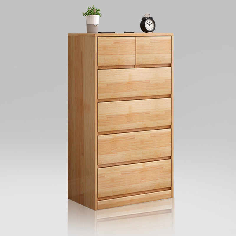 Contemporary Lingerie Chest Rubber Wood Storage Chest Dresser for Home Office