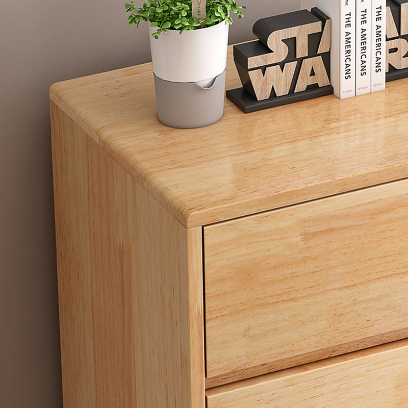 Contemporary Lingerie Chest Rubber Wood Storage Chest Dresser for Home Office