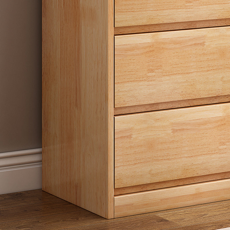 Contemporary Lingerie Chest Rubber Wood Storage Chest Dresser for Home Office