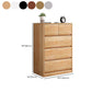 Contemporary Lingerie Chest Rubber Wood Storage Chest Dresser for Home Office