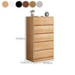 Contemporary Lingerie Chest Rubber Wood Storage Chest Dresser for Home Office