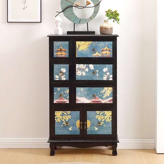 Coastal Combo Dresser Wood Storage Chest Dresser for Bedroom