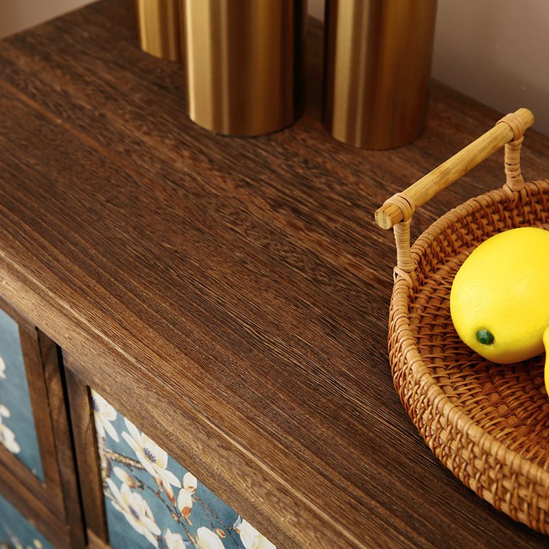 Commode combinée côtière, commode de rangement en bois pour chambre à coucher