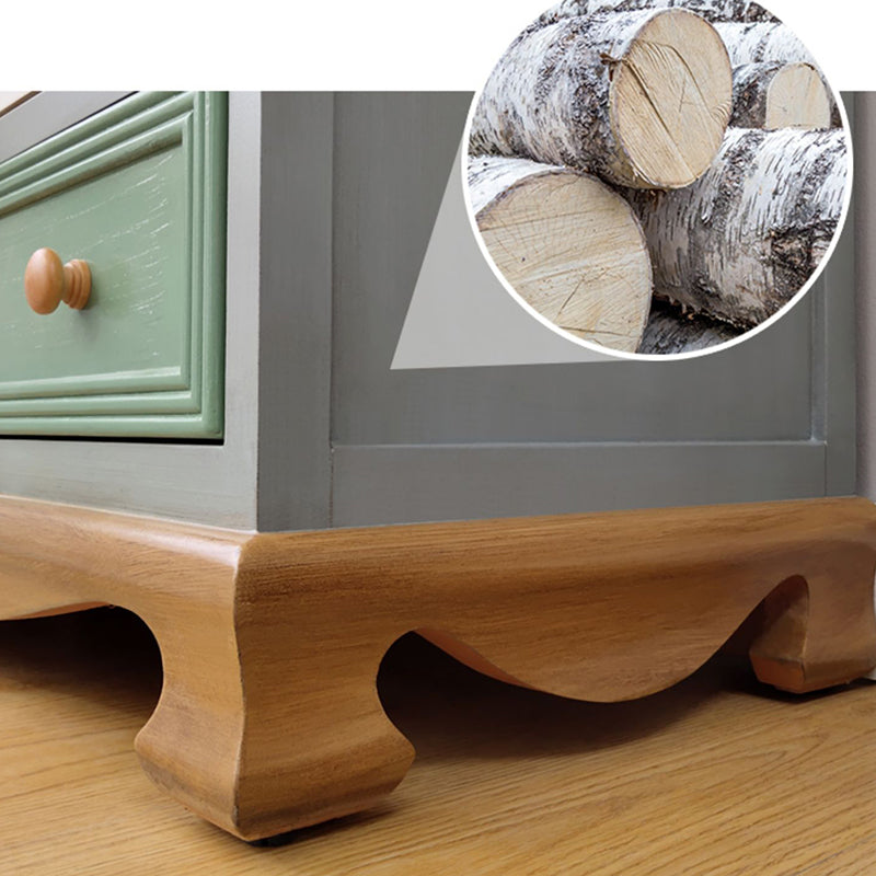 Coffre de rangement en bouleau côtier, commode de rangement horizontale pour chambre à coucher