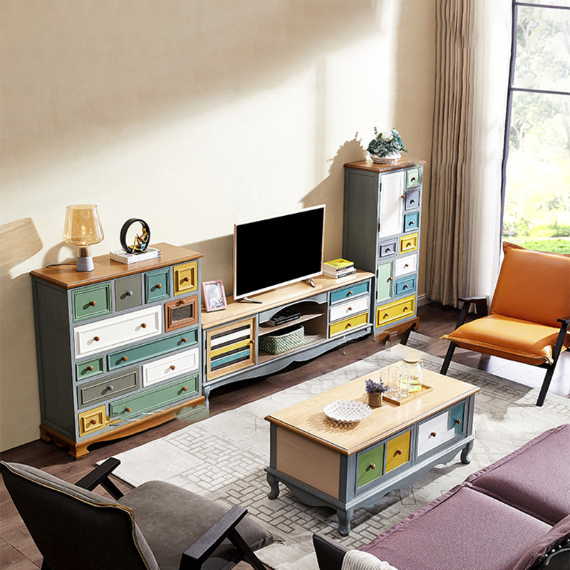 Coffre de rangement en bouleau côtier, commode de rangement horizontale pour chambre à coucher