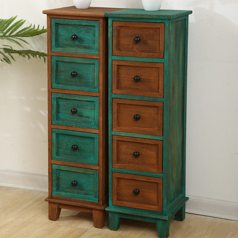 Coastal Dressoir massief houten opbergkist met 4/5/6 laden, 11,7 inch breed