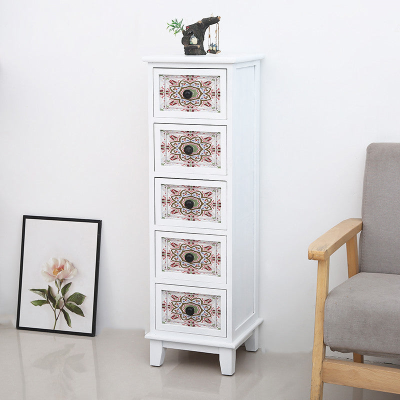 Coastal Dressoir massief houten opbergkist met 4/5/6 laden, 11,7 inch breed