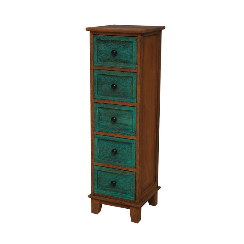 Coastal Dressoir massief houten opbergkist met 4/5/6 laden, 11,7 inch breed