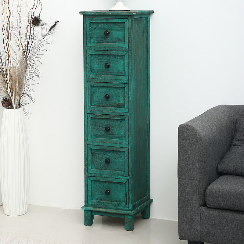 Coastal Dressoir massief houten opbergkist met 4/5/6 laden, 11,7 inch breed