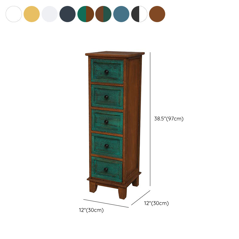 Coastal Dressoir massief houten opbergkist met 4/5/6 laden, 11,7 inch breed